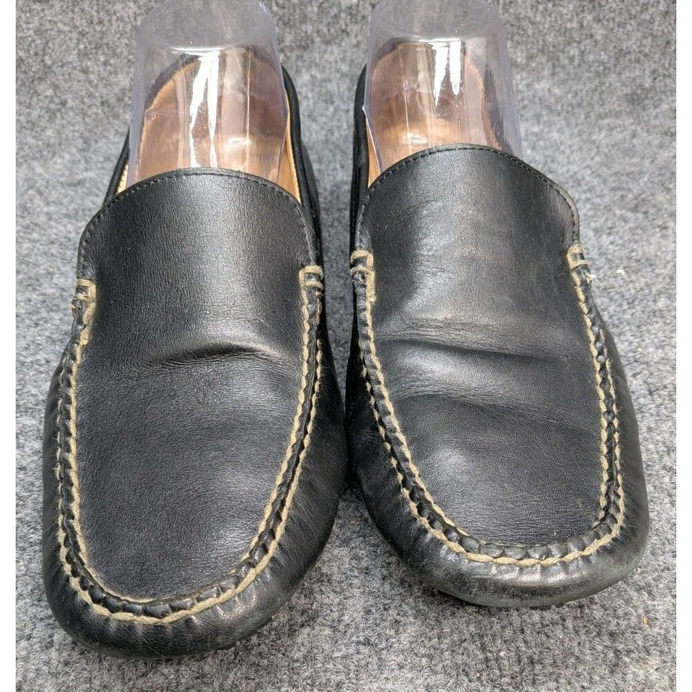 Johnston & Murphy Flex Men's 8.5M Black Leather Driving Loafers Moc Slip On...